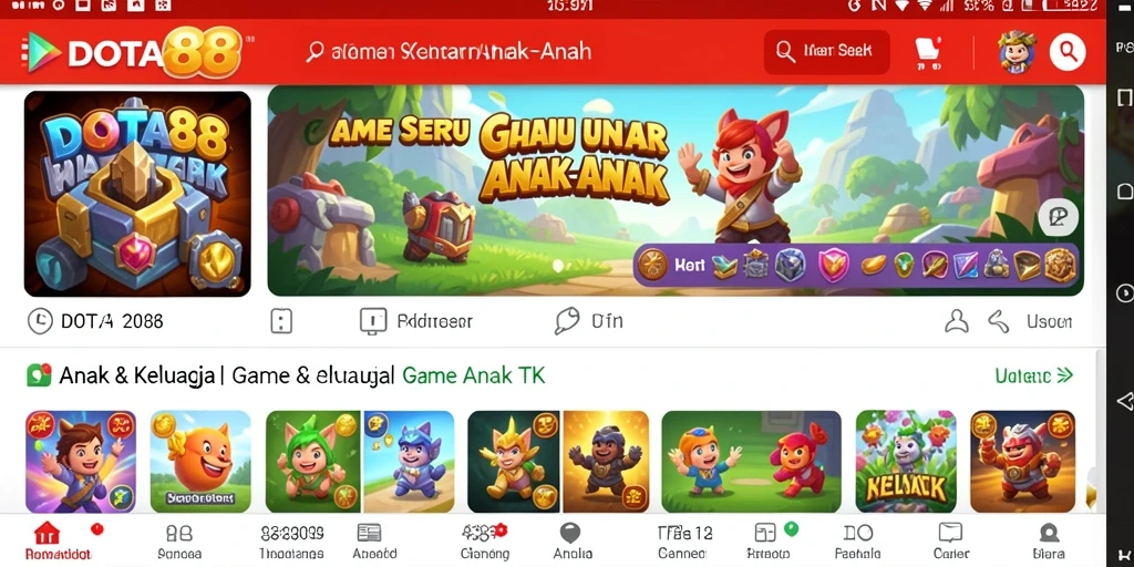 Antarmuka DOTA88 yang ceria dan menarik untuk anak-anak.