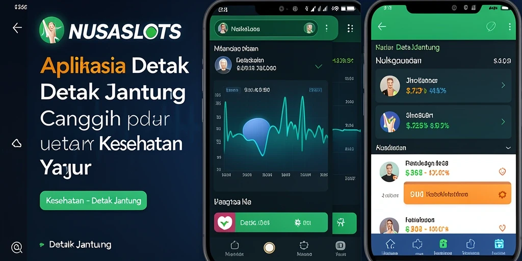 Tampilan antarmuka pengguna NUSASLOTS untuk pemantauan detak jantung.