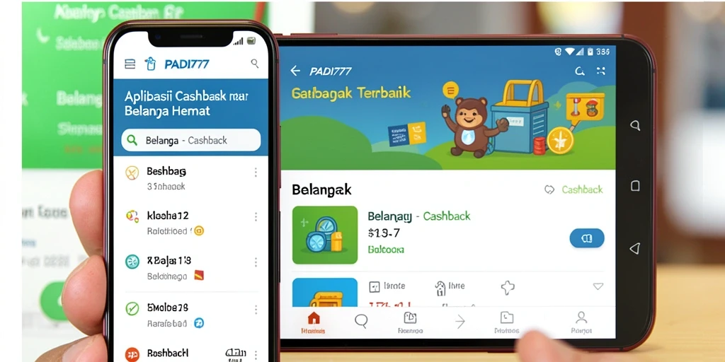 Antarmuka PADI777 yang menampilkan berbagai tawaran cashback menarik.