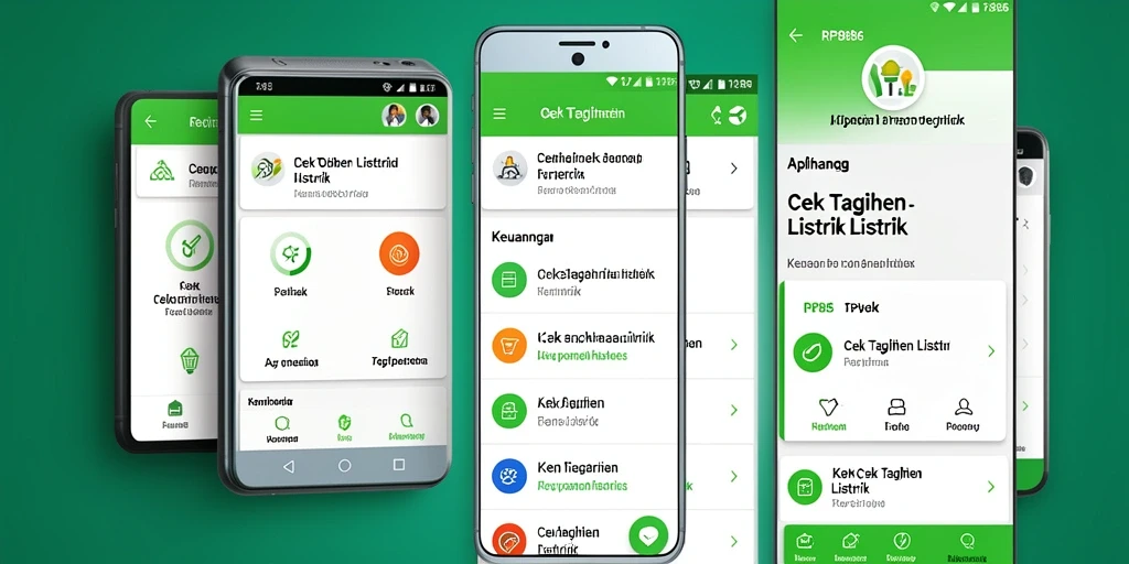 Antarmuka aplikasi RP886 untuk cek tagihan listrik yang praktis dan efisien.