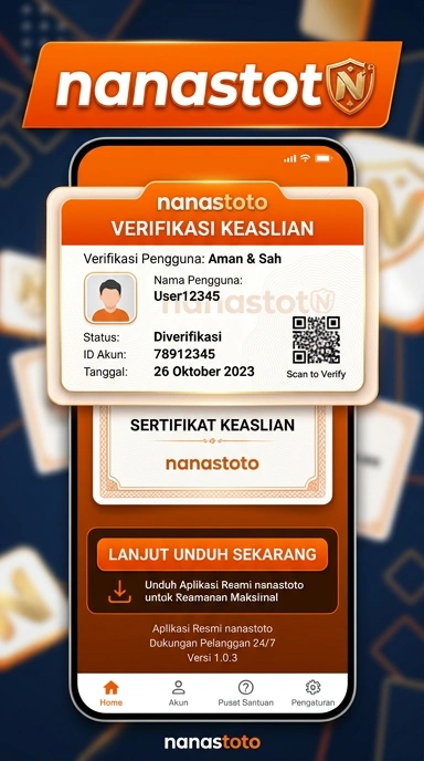 Tampilan kanal resmi nanastoto